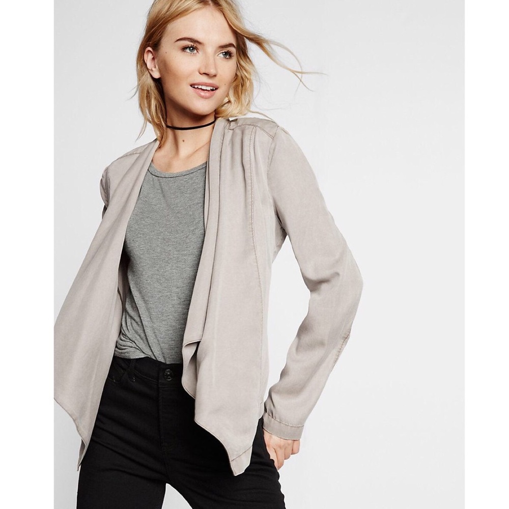 Express Drape Open Front Jacket - image 1